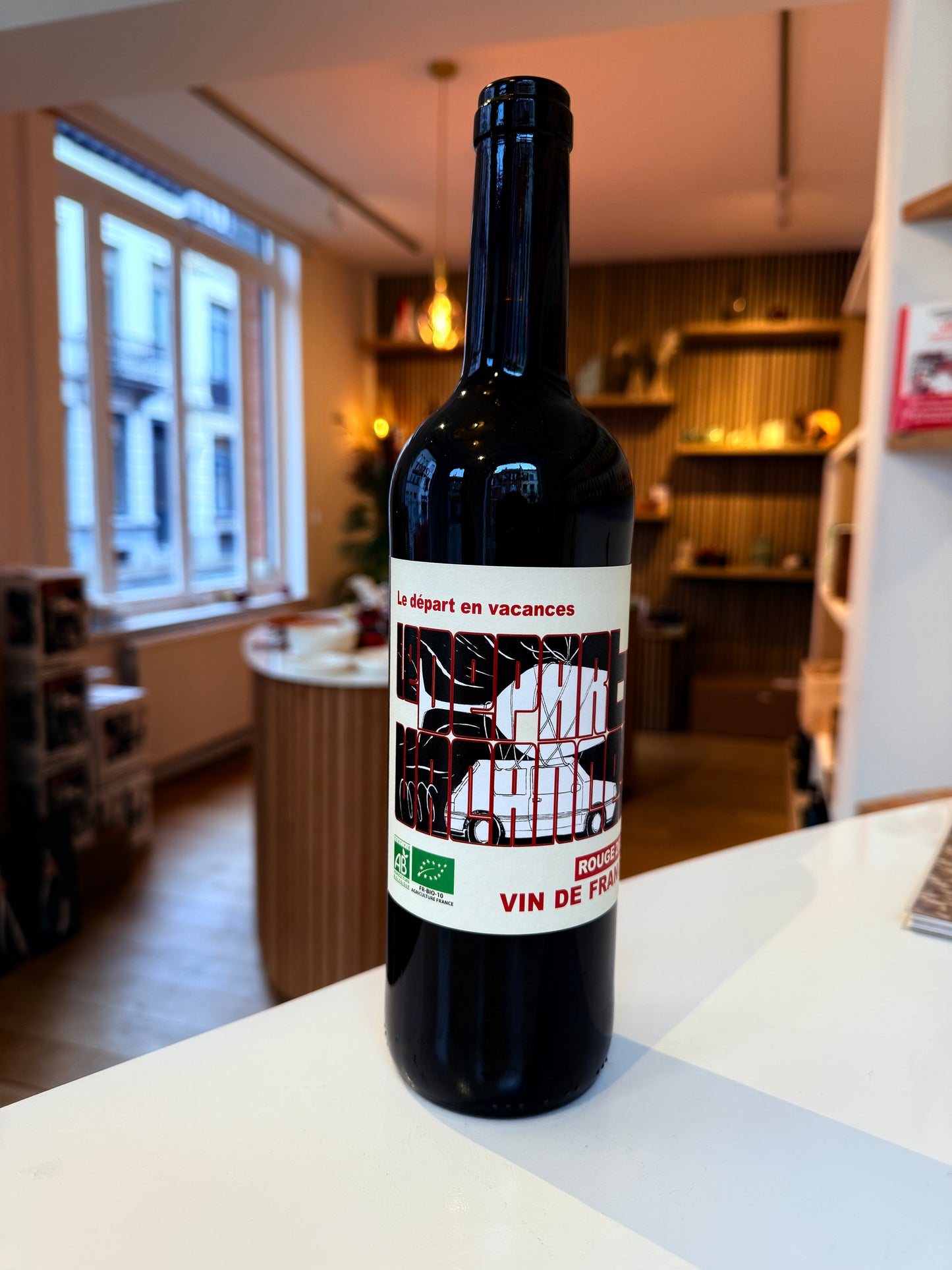 Départ en vacances rouge