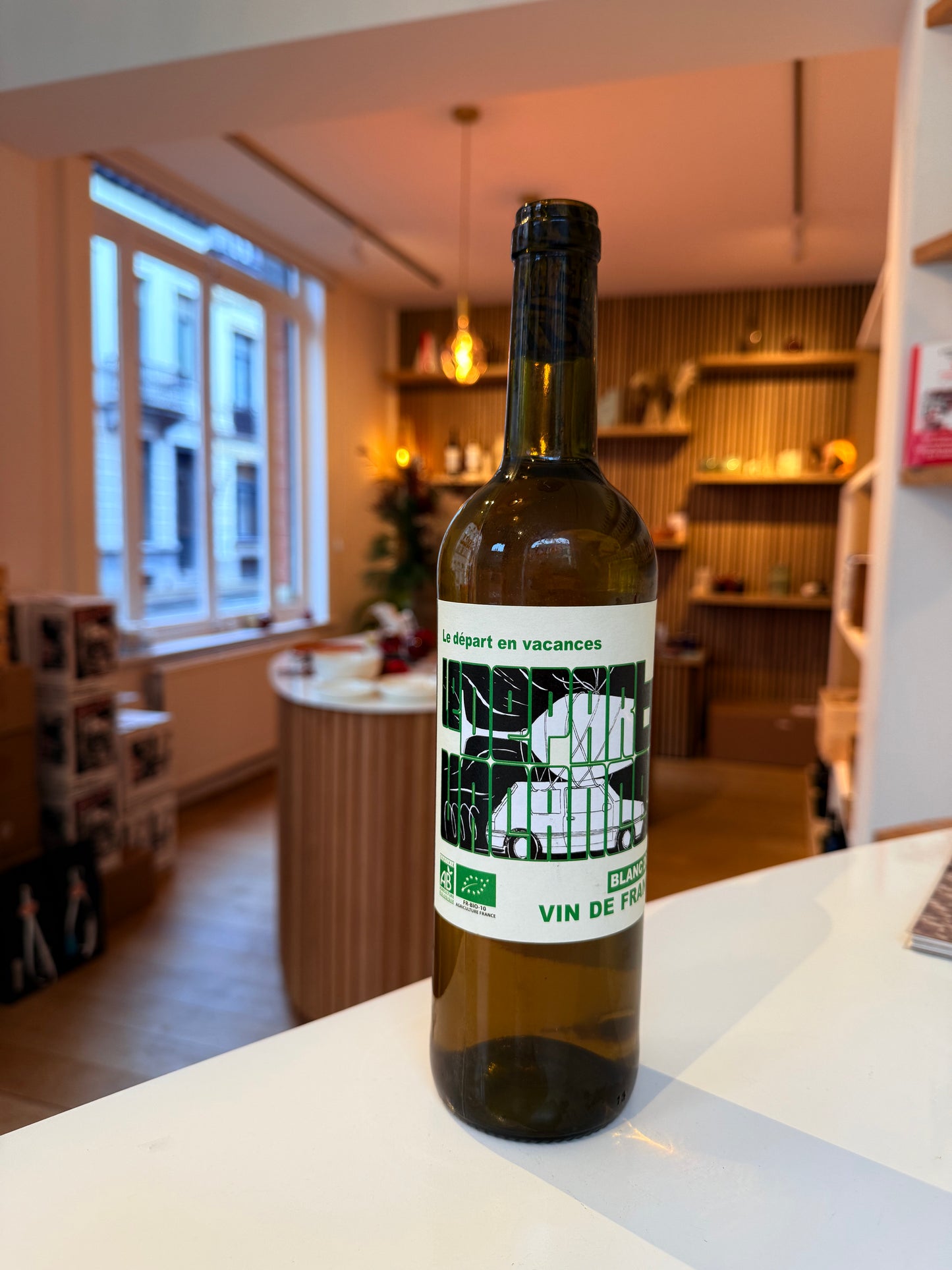 Départ en vacances blanc