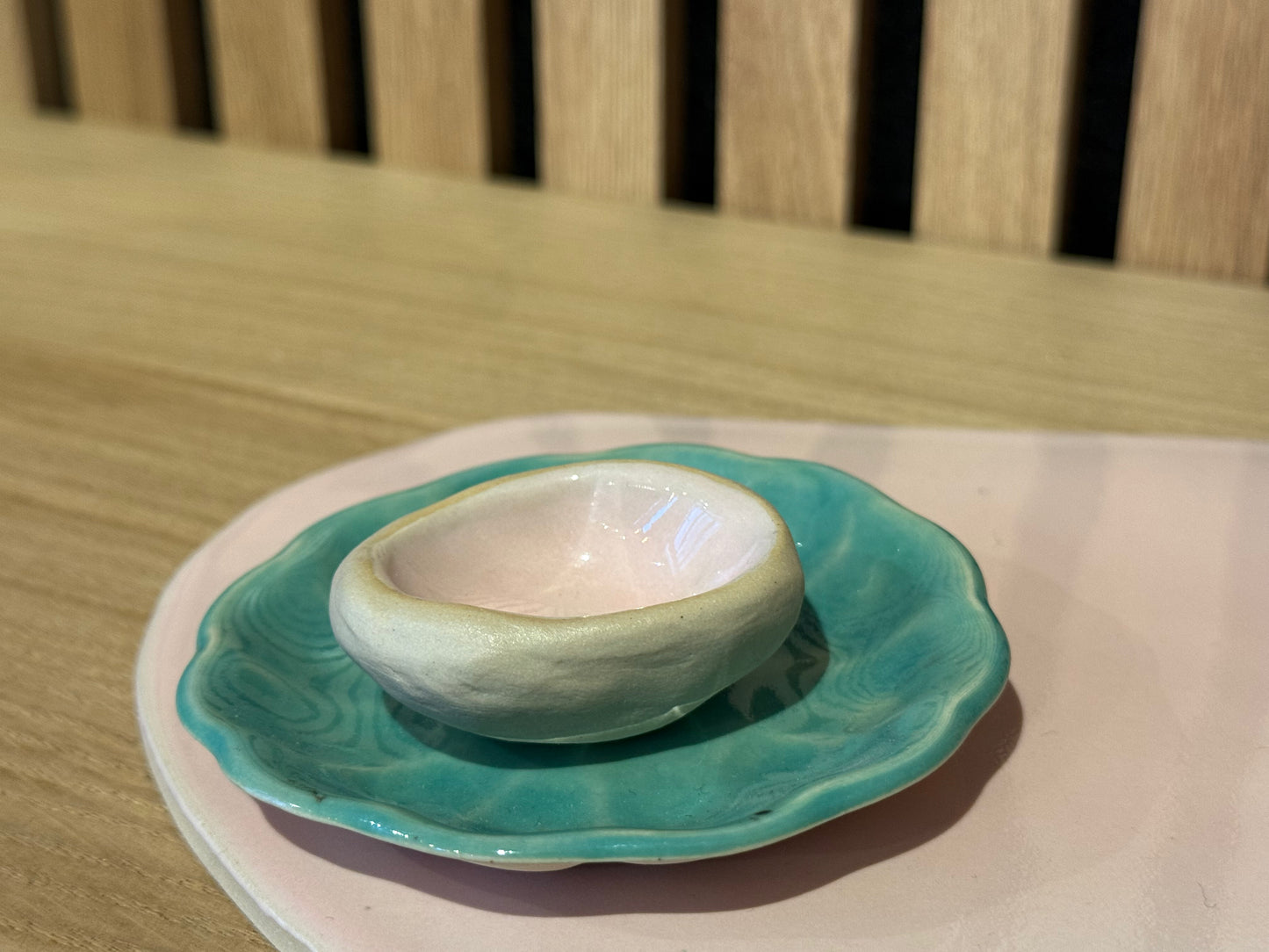 Planche Color - rose pâle & vert émeraude