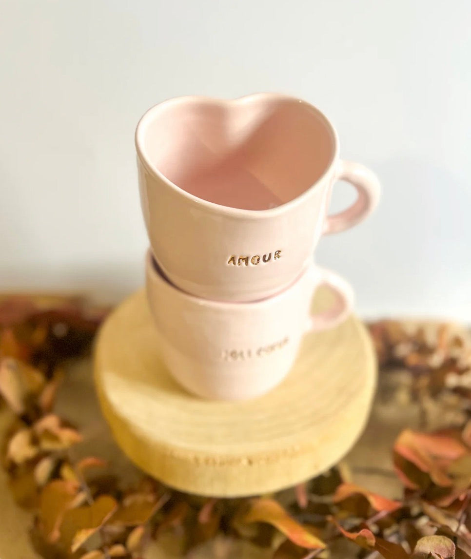 Mug rose "mots doux"