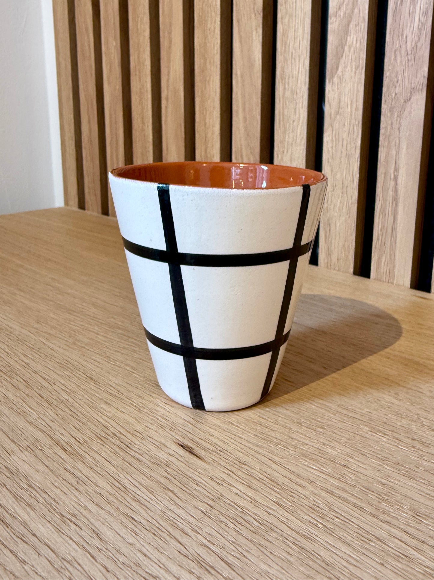 Tasse à espresso quadrillage