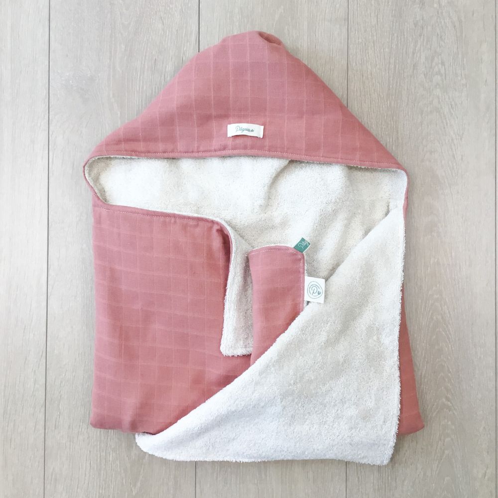 Cape de bain 0-5 ans en coton bio