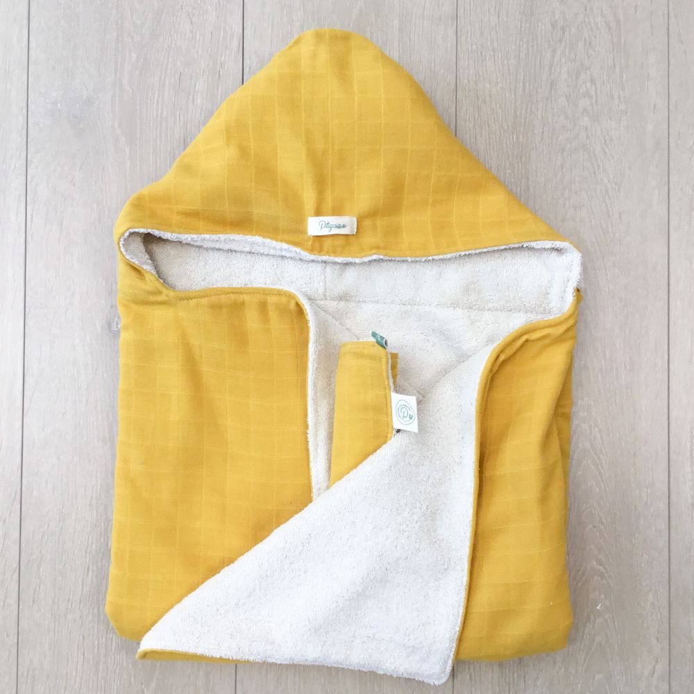 Cape de bain 0-5 ans en coton bio