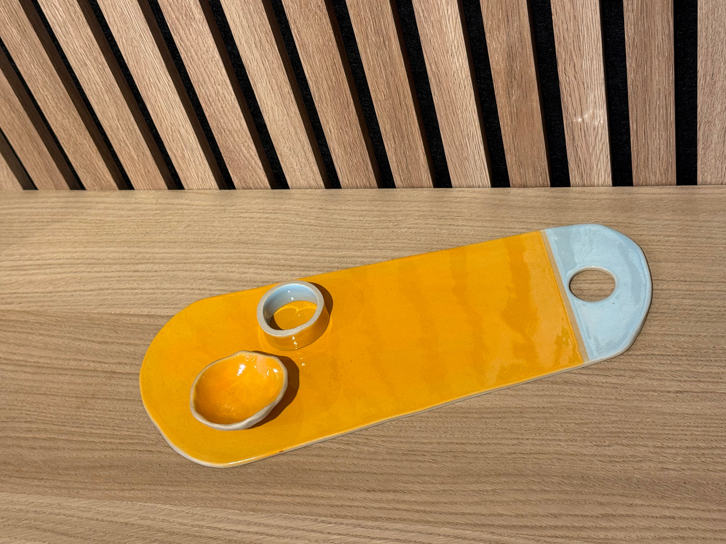 Planche Color - orange & bleu pastel