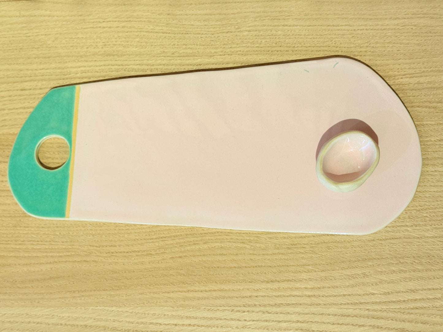 Planche Color - rose pâle & vert émeraude