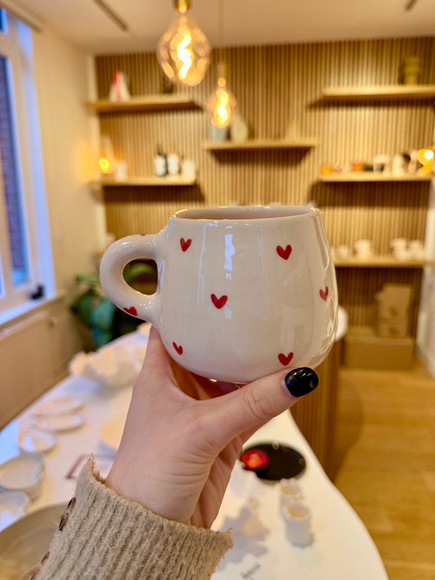 Mugs coeurs rouges