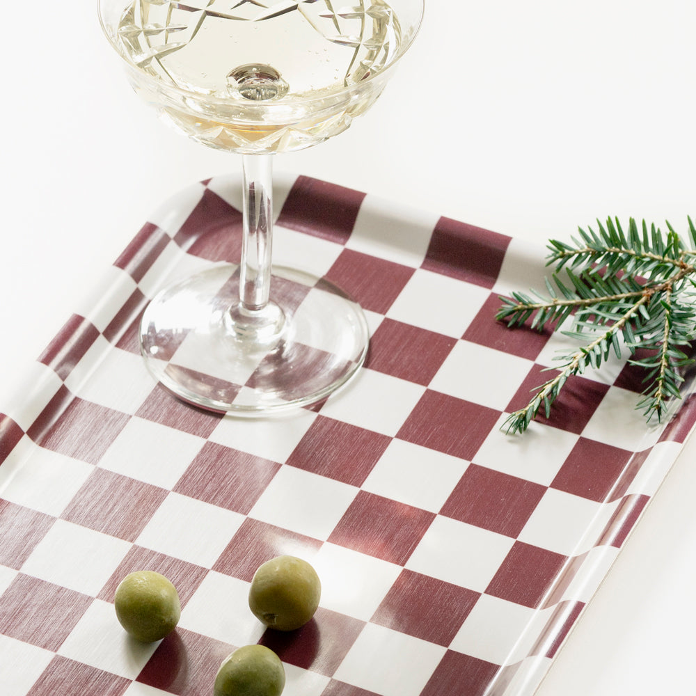 Plateau rectangle Damier