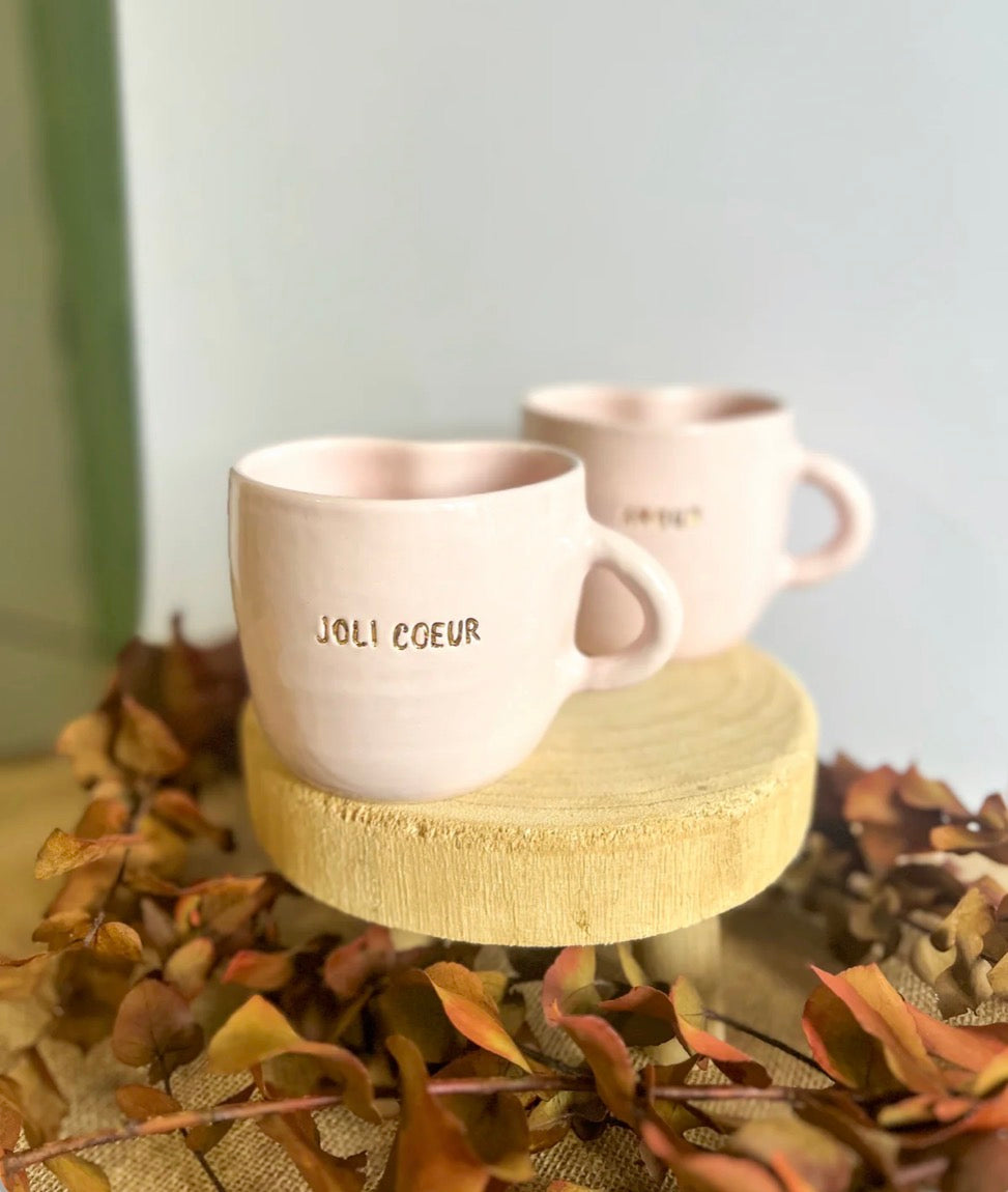 Mug rose "mots doux"
