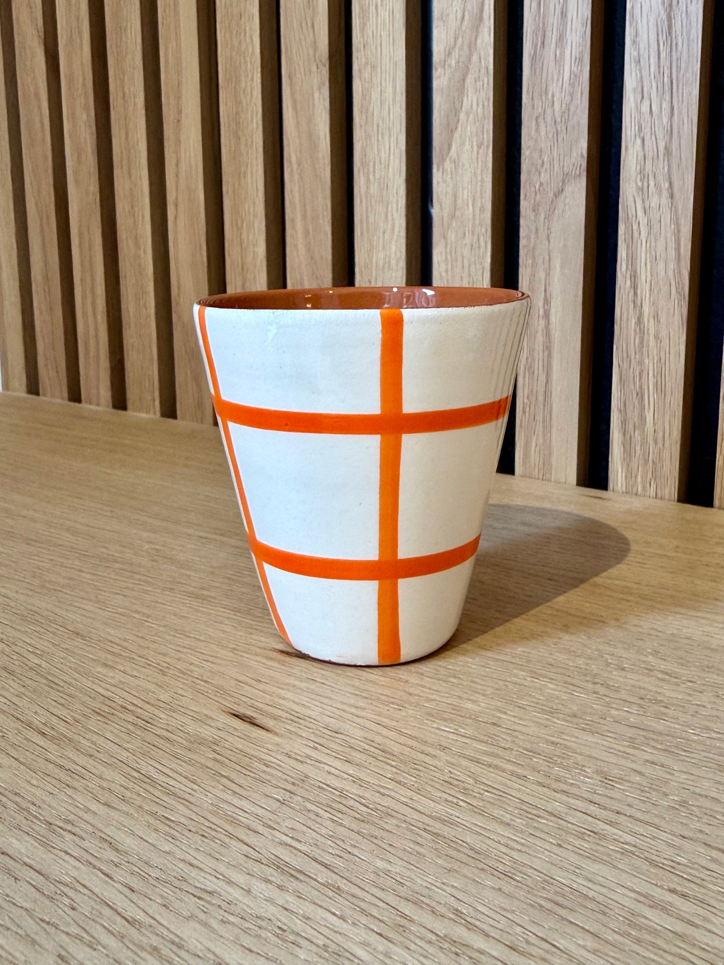 Tasse à espresso quadrillage