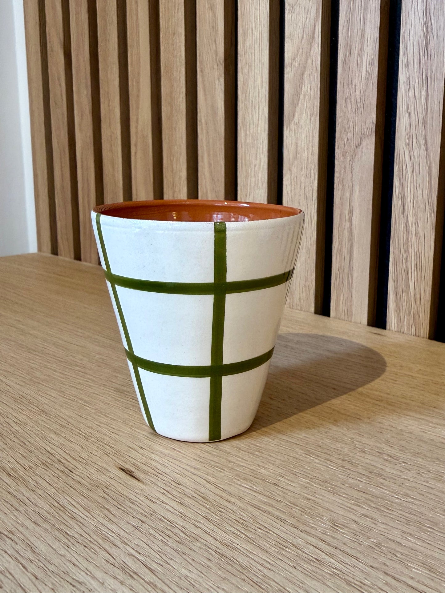 Tasse à espresso quadrillage