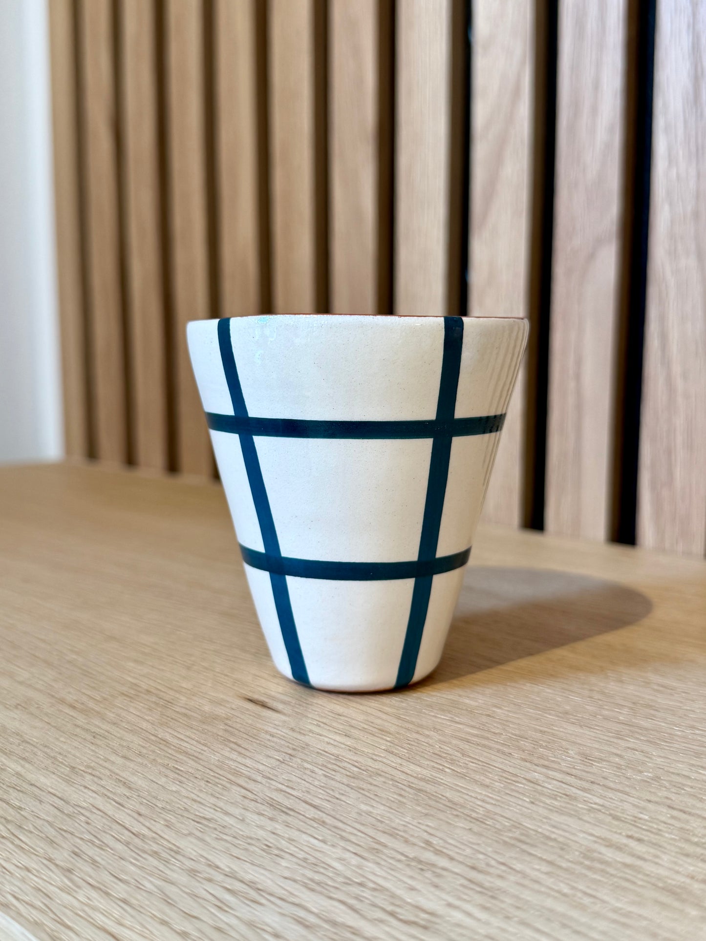 Tasse à espresso quadrillage