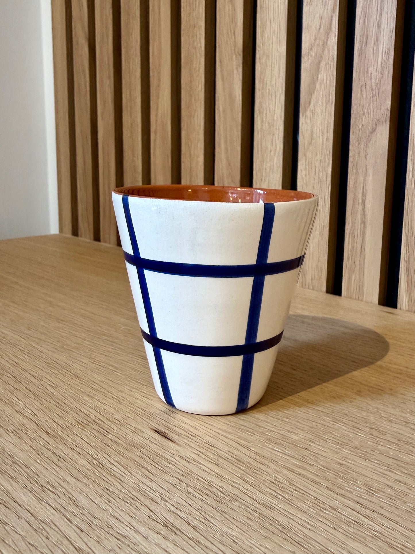 Tasse à espresso quadrillage