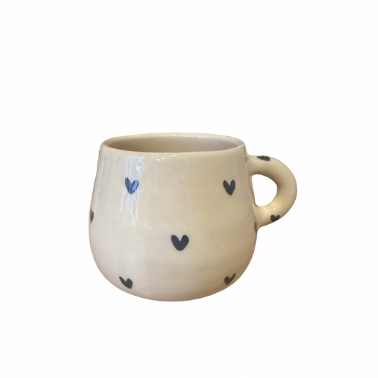 Mug coeurs gris