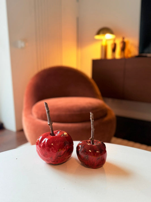 Cerises en céramique