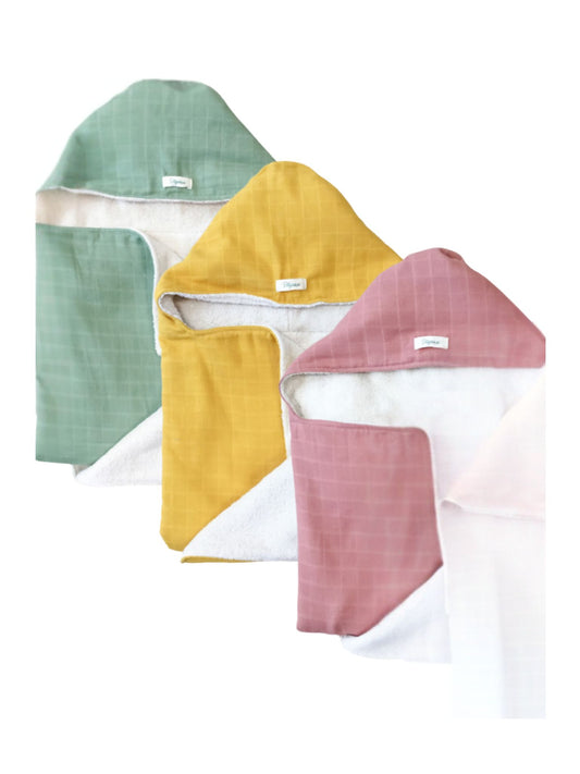 Cape de bain 0-5 ans en coton bio