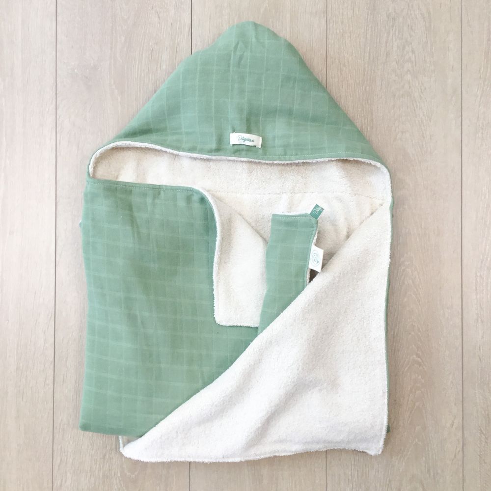 Cape de bain 0-5 ans en coton bio